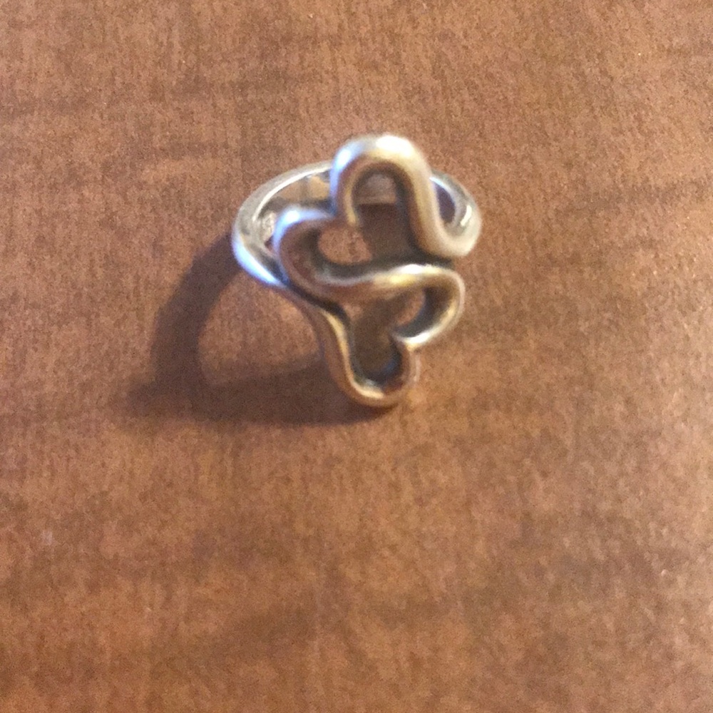 James Avery double heart ring